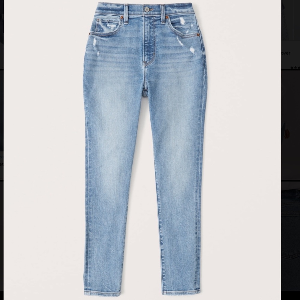 Abercrombie & Fitch super skinny high rise ankle, light wash 26s